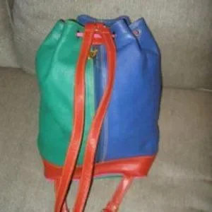 ❤️LA TOUR EIFFEL RED BLUE GREEN DRAWSTRING BUCKET BACKPACK BAG PURSE La Tour Eiffel | Bags | La Tour Eiffel Red Blue Green  main image 3